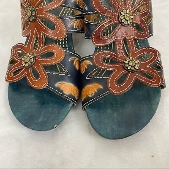 Leather mules. Earth tones. - Picture 2 of 4